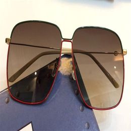 new fashion designer sunglasses 0394s metal square frame simple popular style uv 400 outdoor protection eyewear for men and women 299r