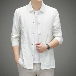 Men's Dress Shirts Japanese Style Shirt Uv Protection Mens Sun Protection Clothing Summer Breathable Thin Casual Jacket Mens Shirt Jacket Q240528