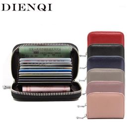 Rfid Genuine Leather Bank Holder Wallet Men Women Business Creditcard Cover Case Protection Cardholder porte carte1 254R