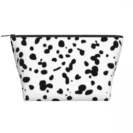 Storage Bags Spot The Dog Zip Organisers Black And White Print Multi-purpose Restroom Makeup Bag Woman's Cosmetic