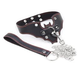 Sex Toys Leather Chain Bondage Tow dog Nack Collar Necklace BDSM Slut Sexy Slave Products for Women Men Adult Games1524406