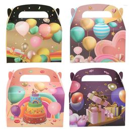 Gift Wrap 12Pcs Balloon Cake Box Candy Chocolate Baking Packaging Boxes Portable For Baby Shower Birthday Wedding Party Favours