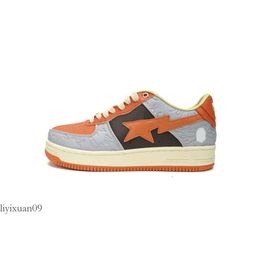 Bapestars Shoe New Sta Casual Shoes Men Women Platform Sneakers Black Patent Blue Orange Green White Pastel Pink Red Yellow Mens Trainers Sport Scarpes 594