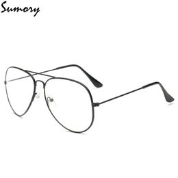 Fashion Pilot Eyeglasses Frame Plain Glasses Women Men Vintage Brand Clear Nerd Glasses Alloy Frame Unisex Eyewear High Quality 266a