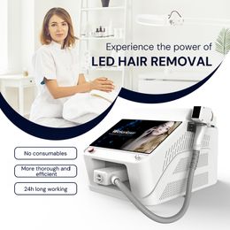 Newest LED Laser Hair Removal Permanent Beauty Machine with 650nm-1300nm for All Skin Types Painless Long working time