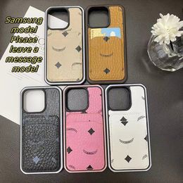 Designer Apple Case Samsung Phone Case Card Holder Leather MM Brand Phone Cases for iphone 11 12 13 14 15 Plus Pro Max fashion Samsung Case