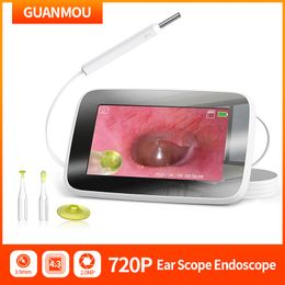 3.9mm Digital Otoscope 4.3 inch 1080P HD LCD Screen Ear Scope Endoscope Ear Wax Camera For Medical Health Care Oral Inspection