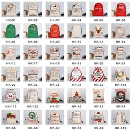 Christmas Decorations Santa Sacks Gift Bags Large Organic Heavy Canvas-bag UPS GJ0711 249W