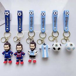 Plush Keychains Football star Messis keychain backpack decorative doll pendant car decoration tabletop decoration souvenir fan collection gift S2452802