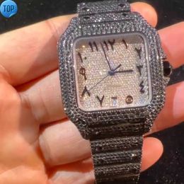 Upgrade Your Style With Stunning Stainless Steel Watch Fully Iced Out Crafted With Moissanite Diamonds With VVS Clarity