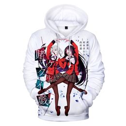 Japan Anime Kakegurui Cosplay Costume 3D Printed Jabami Yumeko Funny Hoodies Women Men Casual Sweatshirts School Uniform 225C