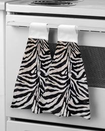 Towel Animal Zebra Fur Texture Pattern Kitchen Bathroom Absorbent Soft Children's Hand Table Cleaning Cloth