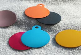 Aluminum Circle Pet Tags Blank Round Dog ID Tags for Cats and Small Dogs 100pcslot2797227