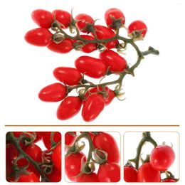 Party Decoration Cherry Tomato Props Lifelike Tomatoes Fake Fruit Artificial Fruits Decor Home Ornament Fruitful For Faux
