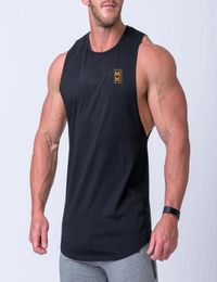 Mens Fitness Tank Tops Gyms Bodybuilding Workout Cotton Sleeveless Vest Clothing Male Casual Breathable Fashion Sling Undershirt3262172