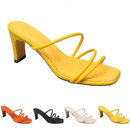 Slippers Heels Sandals Fashion High Women Shoes GAI Triple White Black Red Yellow Green Bro 7be