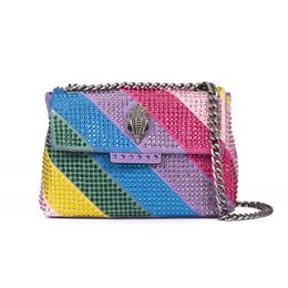 Новая женская сумочка искусственная горячая бриллиантовая сумка с поперечным кузовом Rainbow Eagle Bag 240529