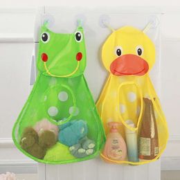 Baby Cute Duck Mesh Net Toy Storage Strong With Suction Cups Bath Game Bag Bathroom Organizer Water Toys For Kids L2405