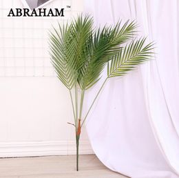 80cm 7 Fork Large Artificial Tree Fake Palm Leaves Tropical Plants Plastic Leafs Green Tree Foliage For Home Party Wedding Decor2657237