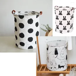 Laundry Bags Foldable Basket For Toys Printed Storage Bucket Bag Collapsible Household Dirty Clothes Organizer 40 50cm R0K9