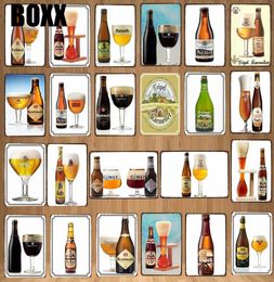 Belgian Beer Tin Metal Signs Vintage Plaque Wall Music Bar Restaurant Home Man Cave Decor Wall Stickers Home Art Decor8752321