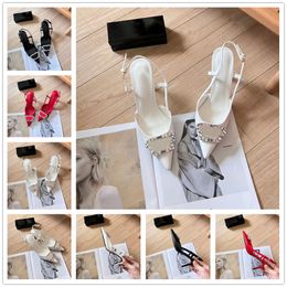 High Heels Dress Shoes Designer Sneaker Sneakers Women Luxury Glitter Rivets Patent Leather Suede Fashion Black White Red 6cm 8cm Woman Wedding Shoe With Box 35-42