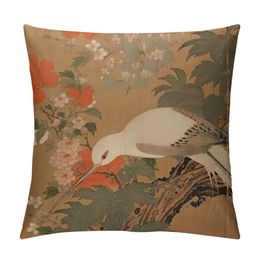 Home The breadth of Birds and Flowers Decorative Throw Pillow Case Covers Decor Farmhouse Outdoor Pillow Cover for Home Sofa Couch
