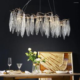 Chandeliers Creative Led Chandelier For Dining Room Modern Large Glass Hanging Lamp Luxury Home Decor Lighting Gold Design Kitchen Fixture