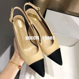 Дизайнерские обувь одиночные обувь женская высокая каблуки 2023 Новый двойной модный классический цвет, соответствующий высоким каблукам, базовые штуки канала Bao Head