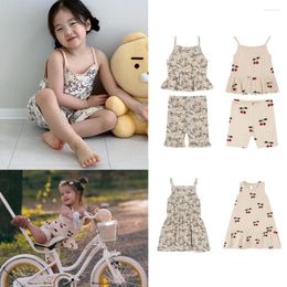 Clothing Sets Kids Girls 24 KS Summer Toddler T Shirt Baby Girl Swan Cute Printed And Shorts Set Dress