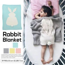 Blankets Baby Swaddle Wrap Knitted Blanket For Kid Cartoon Plaid Infant Toddler Bedding Swaddling