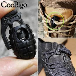 20pcs Grenade Cord Lock Stopper Spring Toggle Clip Paracord Rope Shoelace Sportswear Drawstring Backpack Accessories Plastic