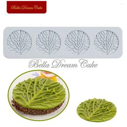 Baking Moulds 3D Round Leaf Vein Lace Mat Creative Cuisine Silicone Pad DIY Chocolate Dessert Mould Cake Decorating Tools Accessories