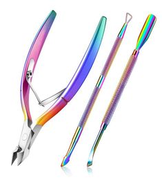 Stainless Steel Cuticle Nipper with Cuticle Pusher and Scissors Remover Professional Durable Pedicure Manicure Tools for Fingern2151548