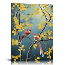 Magpies Flowers Birds Prints Chinese Style Canvas Paintings Large Size Wall Art Picture For Living Room Study Aisle Decor