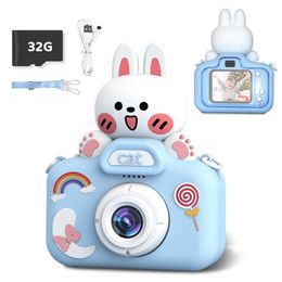 Toy Cameras Film Cute cartoon full HD video digital camera instant mini camera fun birthday gift for children portable sports photo camera WX5.28