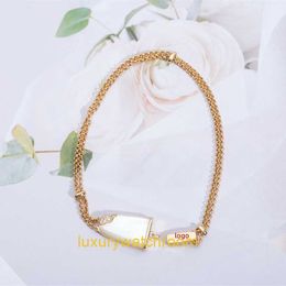 Boagery bracelet designer Jewellery V Gold Natural White Fritillaria Malachite Ice Cream Bracelet for Girls Light Luxury Style Collar Chain Ice Cream