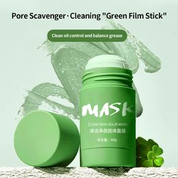 Green Tea Clay Mask Against Face Acne Blackhead Remover Masks Cream Cleansing Black Dots Treatments Whiten Skin Care Mask 240529