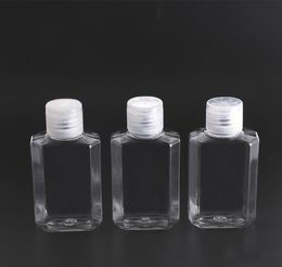 60ml Empty Hand Sanitizer Gel Bottle Hand Soap Liquid Bottle Clear Squeezed Pet Sub Travel Bottle GWF18158902917