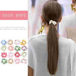 16 Pcs Fruit Sausage Hair Ring Accessories Women Ribbons Rings Bobbles Bands Fabric Rope Girl