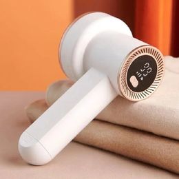 Electric Lint Remover Shaver with LED Digital Display Sweater Couch Fabric Pill Shaver for Sweater Couch Clothes Carpet 240529