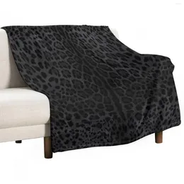 Blankets Black Leopard Print Skin Throw Blanket For Bed Luxury St Decorative And Throws