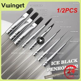 Table Lamps 1/2PCS Uv Gel Brushes Nail Polish Brush Art Liner Manicure Tool Line Stripes Drawing Pen