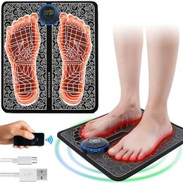 Foot Massager EMS Rechargeable Massage Mat Relaxation Pads Electric Tool To Relieve Sore Feet Home Fitness 240528