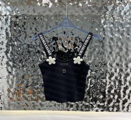 Pearl Flower Sling Vest Tops Women Breathable Tank Top Summer Casual T Shirts Rhine Letter Designer Tops7102304