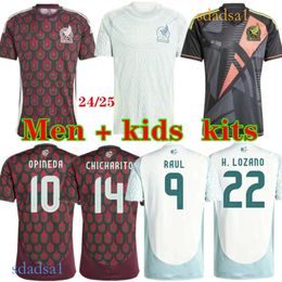 2024 Mexico soccer jerseys home away E. AAREZ RAUL LOZANO DOS SANTOS 24 25 CHICHARITO Men and kids women football shirt uniforms S-4XL