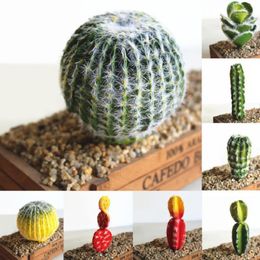 1PC Simulation Plants Creative DIY Landscape Fake Cactus Garden Vivid Succulents Wedding Home Office Decors Artificial Plants1 2406