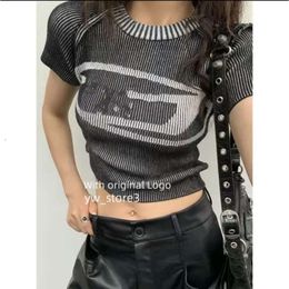 disels Shirt Cropped Top Knit Designer disels Belt Hollow Out Tee Knits Women Die Top Yoga Summer essentialsclothing Tees Vests Spicy Girl Attire disel Vest 15a