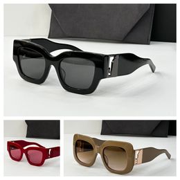 Design occhiali da sole cornice quadrata occhiali da sole ad alta qualità largo occhiali da sole da sole in metallo occhiali da sole in metallo da sole Designer tela con scatola con scatola