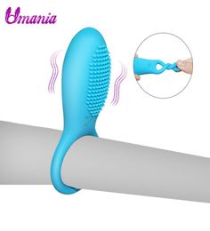 USB Rechargeable Vibrating Male Waterproof Delay Cockring Stimulate Vibrator Silicone Ring Penis Adult Sex Toy for Men Y1912148526896